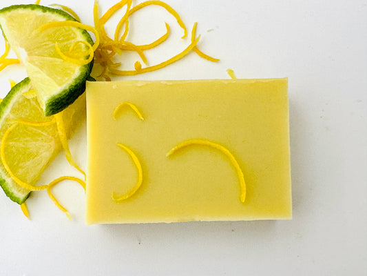 Key Lime Pie Vegan Farm Soap with Organic Olive Oil, Organic Coconut Oil, Organic Sustainable Palm Oil, Essential Oils, 5.0 oz Bar