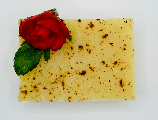 Rosehip Seed Oil Vegan Farm Soap with Organic Olive Oil, Organic Coconut Oil, Organic Jojoba Oil, Cocoa Butter, and Organic Sustainable Palm Oil, 5.0 oz Bar